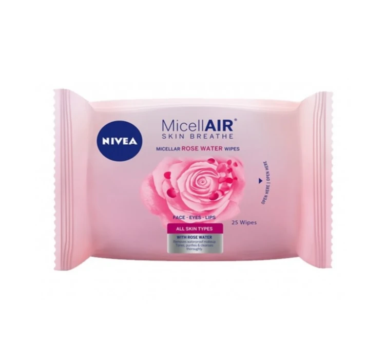 Nivea Micellar ROSE W.Wipes 25'S